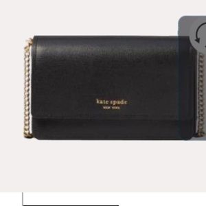 NWT Kate Spade pebbles leather wallet on chain